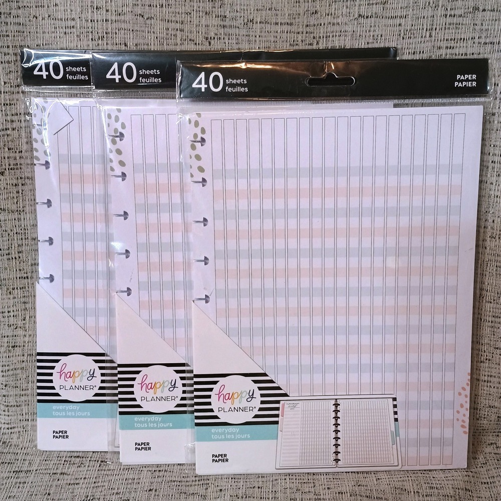 Happy Planner Classroom Checklist Paper 3 Packs 120 Sheets Disc Bound Classic